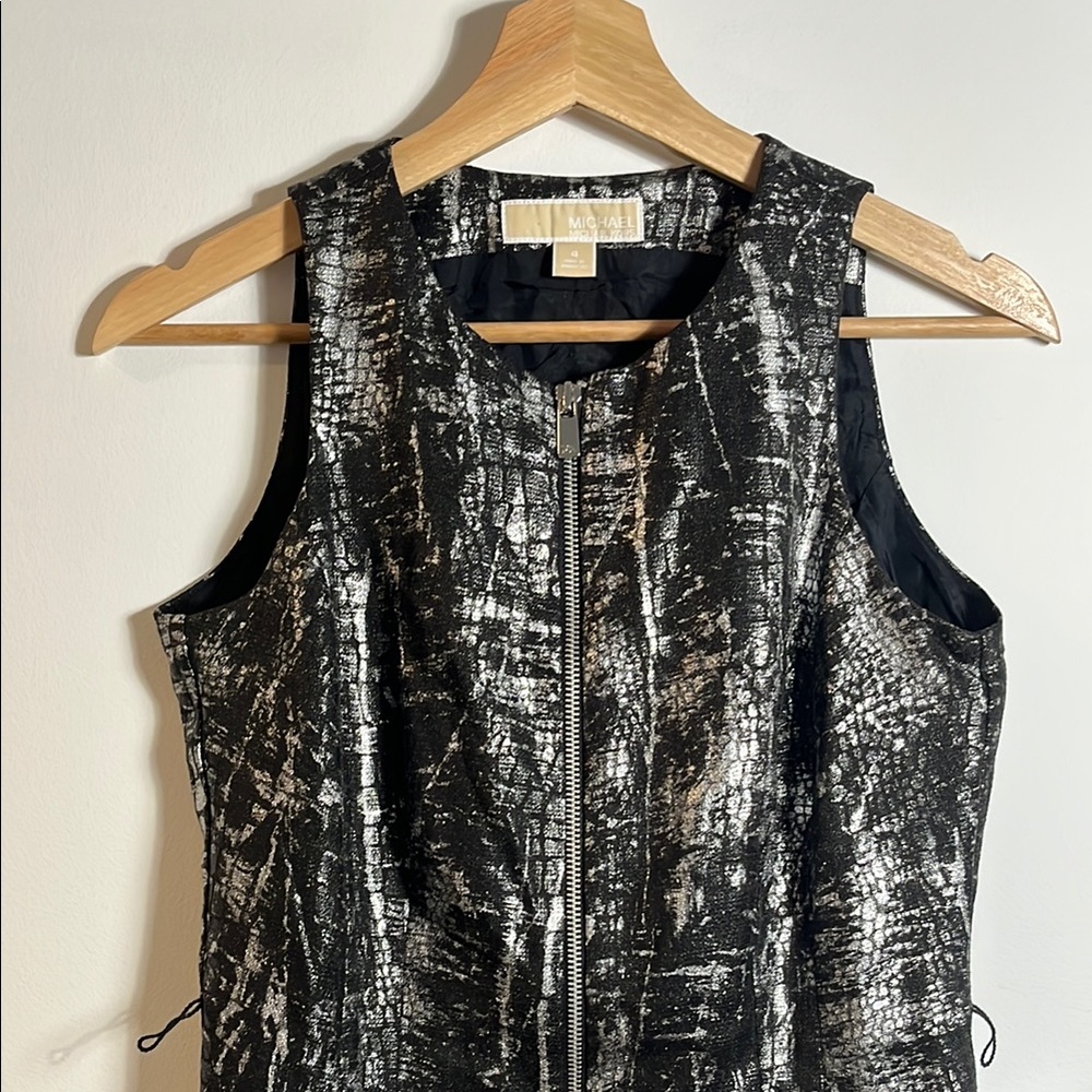 Michael Kors Elegant Black & Silver Women's Dress - Picture 4 of 5